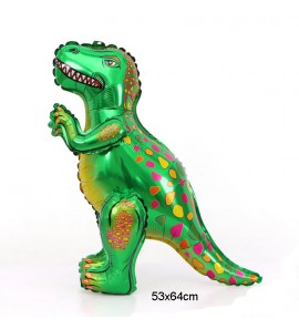 Balionas folinis didelis 4D "Dinozauras žalias T-rex" 64cm