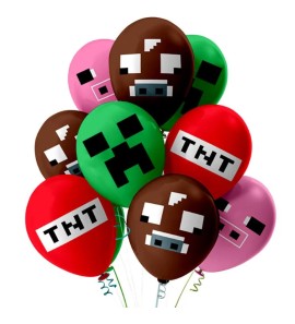 Balionų komplektas "Minecraft 4" 8 vnt.