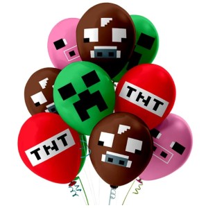 Balionų komplektas "Minecraft 4" 8 vnt.